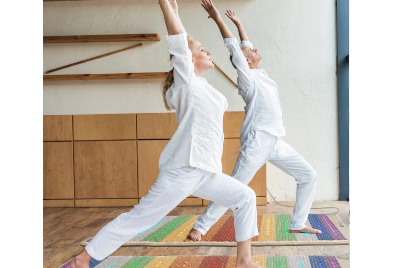 healthyline rainbow chakra mat for yoga