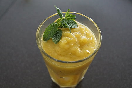 Golden Glow smoothie served in a glass
