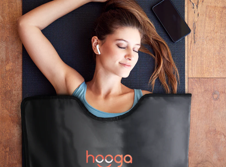 woman home sauna blanket sleep benefits woman home sauna blanket sleep benefits